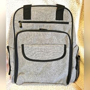 Diaper Backpack Waterpoof 15 Pockets 17"x15"x8" w/ Stroller Strap, Unisex Bag.